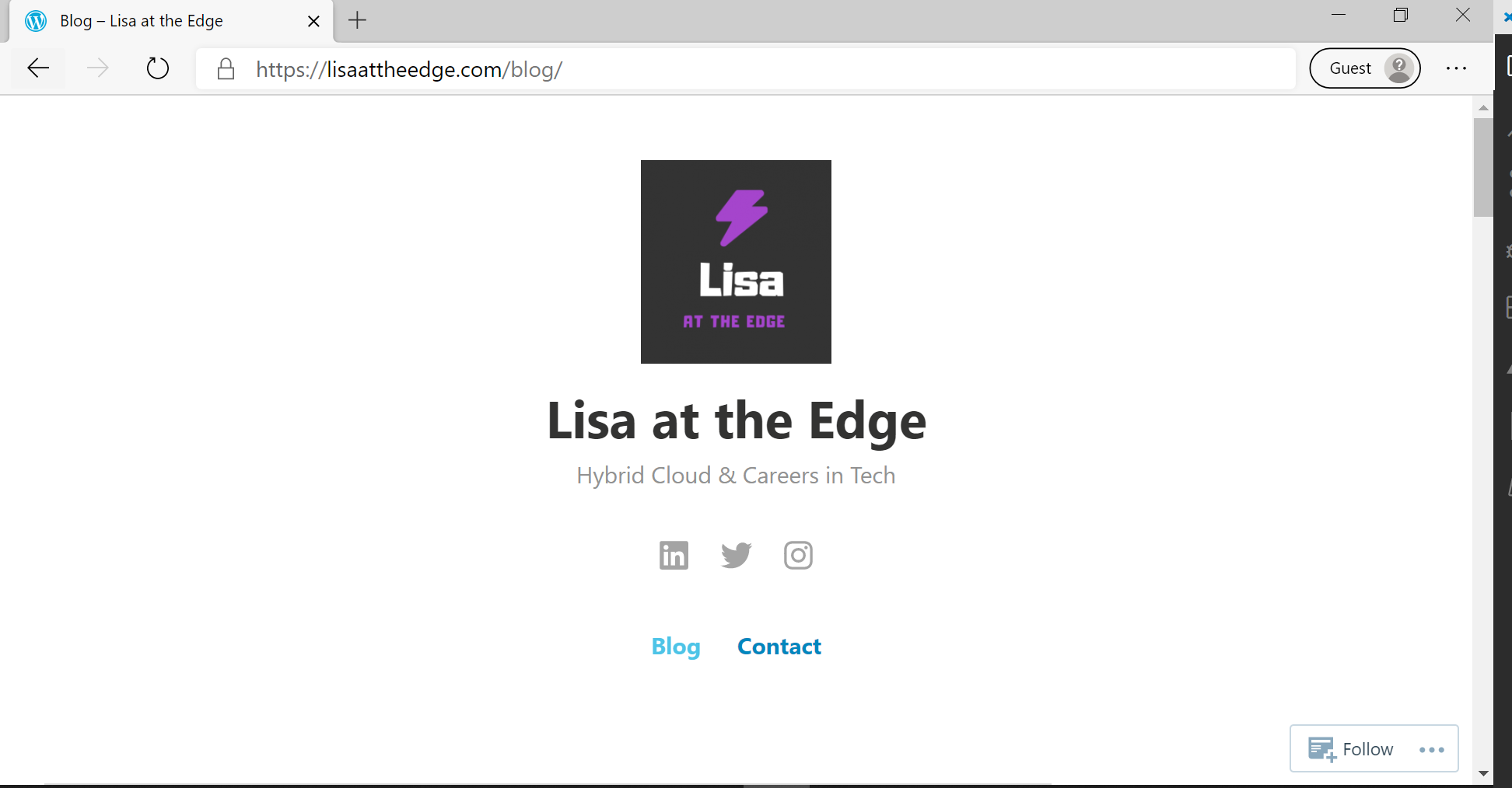 Lisa at the Edge
